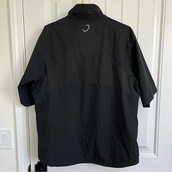 Zero Restriction Men’s Short Sleeve Windbreaker Golf Black 1/4 Zip Medium - Picture 3 of 5